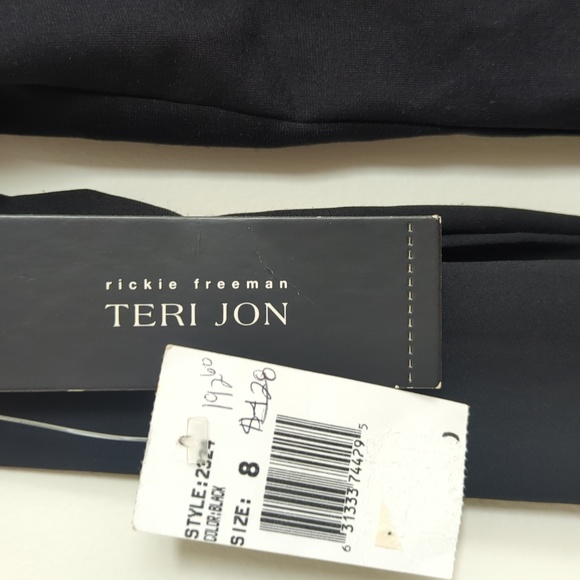 RICKIE FREEMAN TERI JON. Black Dress Size 8 NWT - Picture 6 of 9